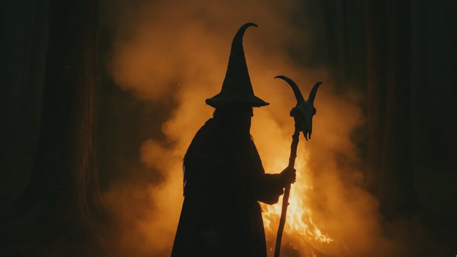 Sorgina suaren inguruan ibiltzen.