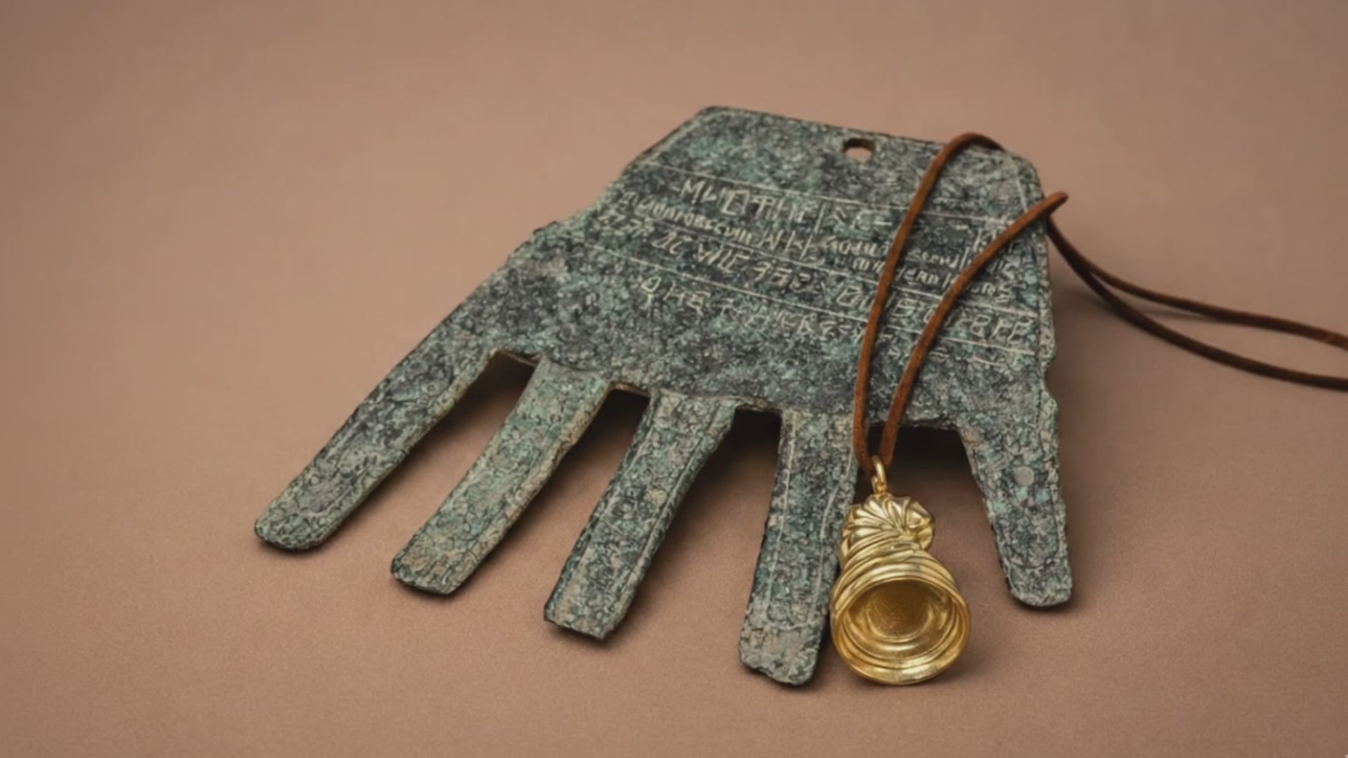 Sorgin lepokoa Sorioneku eskuaren gainean.