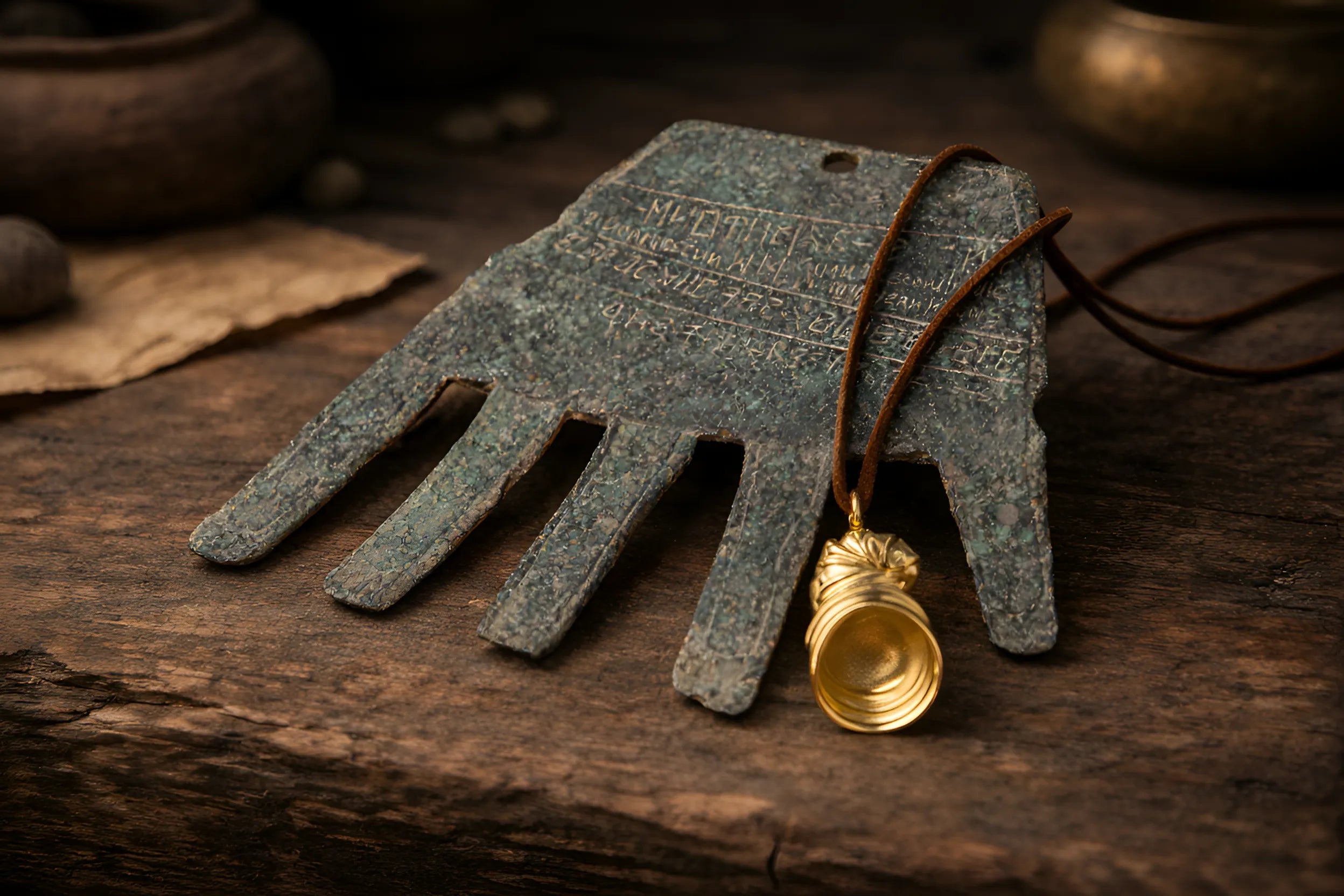 Sorgin lepokoa renderra irulegi eskuarekin.